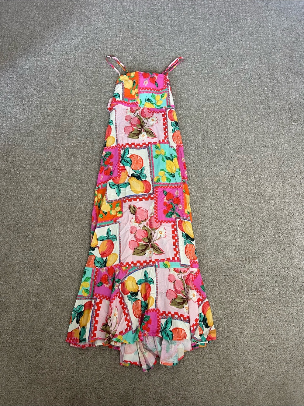 Paper Hearts Fruit and Floral Maxi Dress Size Small!